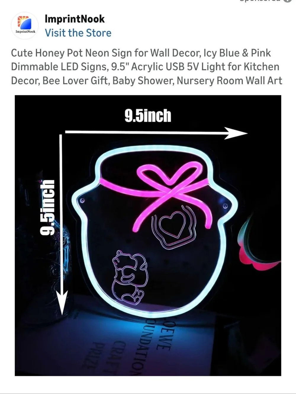 Honey Pot Neon LED Sign